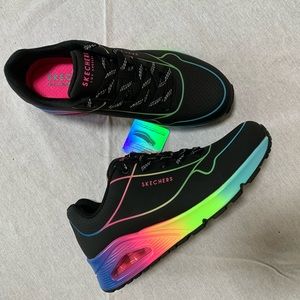 Sketchers Uno  Rainbow size 8.5 New - Never Worn